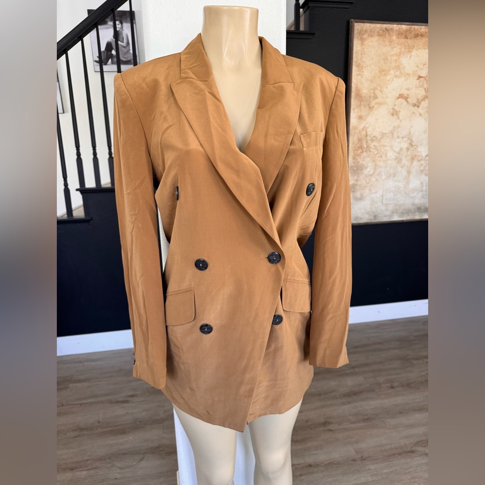 Vintage Hugo Buscati SILK brown BlazerShoulder pads Vintage 80’s 8